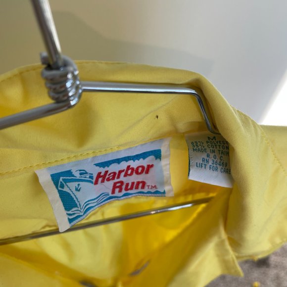 Vintage 1980s 60s 70s Yellow Romper Shortall Playsuit Medium 6 8 - Picture 7 of 7